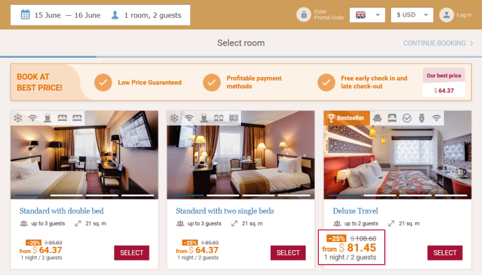 Discount hotel sites