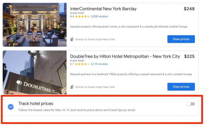 Google hotels quiet launch soft functionality gaining