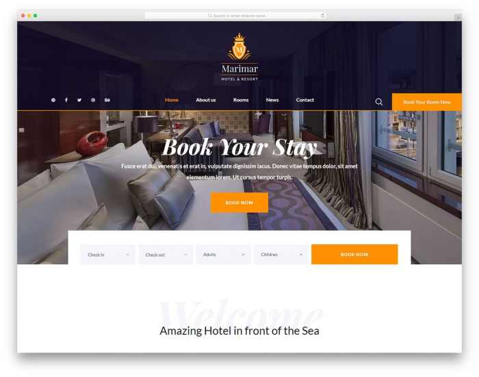 Best hotel website