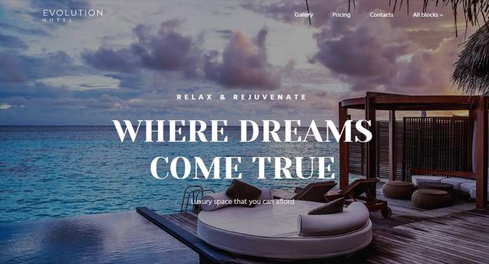 Best hotel website